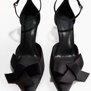 H&M Black Bow Detail Heels